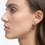 Numina earrings Asymmetrical, Green, Gold-tone plated